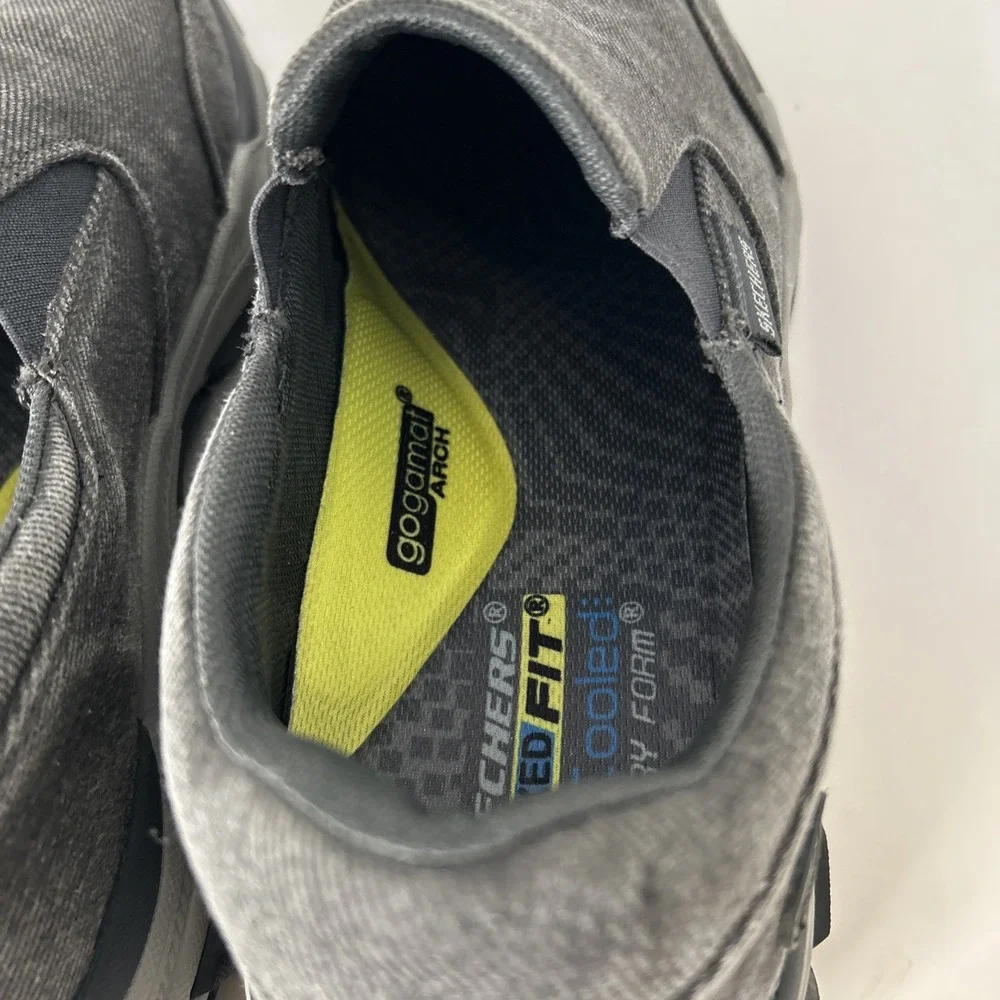 SKECHERS Men's Sz. 11.5  Gray Relax Fit Respected-Fallston‎ Slip-on NWOB
